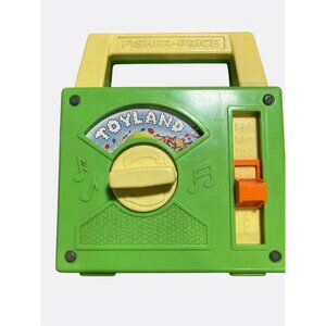 Fisher Price Vintage 1980s Toyland Music Box Toy With Handle